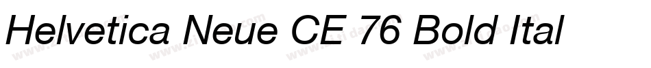 Helvetica Neue CE 76 Bold Italic字体转换